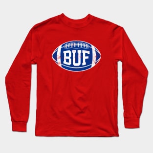 BUF Retro Football - Red Long Sleeve T-Shirt